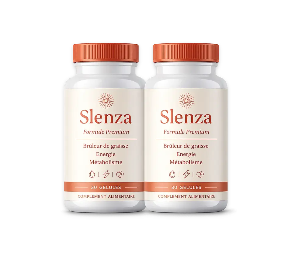 Two bottles of SLENZA Premium Formula capsules