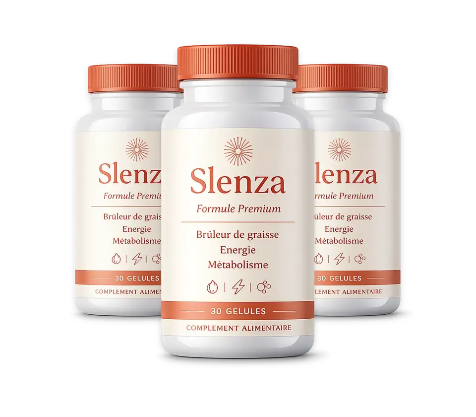 Three bottles of SLENZA Premium Formula capsules